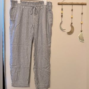 A New Day | Linen Striped Skinny Pants